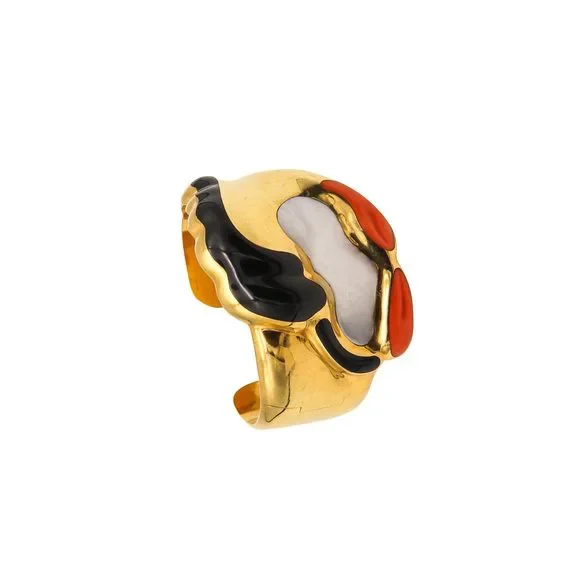 Tiffany & Co. 1977 Elsa Peretti Escorpio Cuff Bracelet 18Kt Yellow Gemstones - Picture 5 of 10